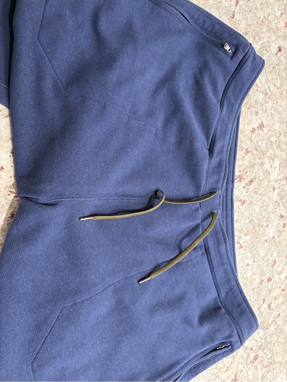 Polo by Ralph Lauren Men's Navy Blue Sweatpants with Gray Drawcord